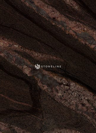 Abstract dark brown rock texture with veins