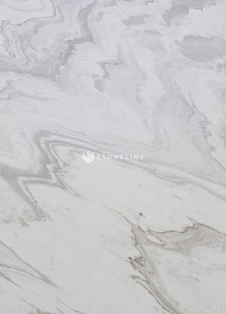 White marble surface with gray veining patterns.