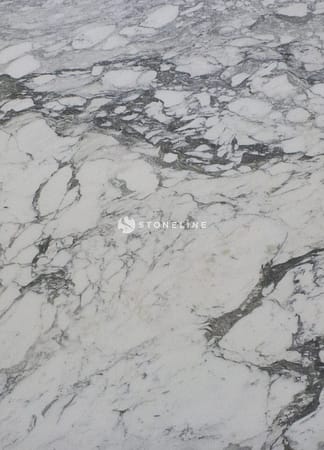 White marble surface with gray veins