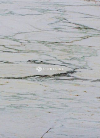 White marble surface with gray veins