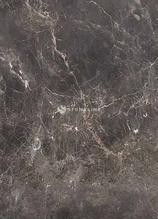 Close-up of dark marble texture with veins.