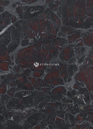 Black and red marble texture with veins