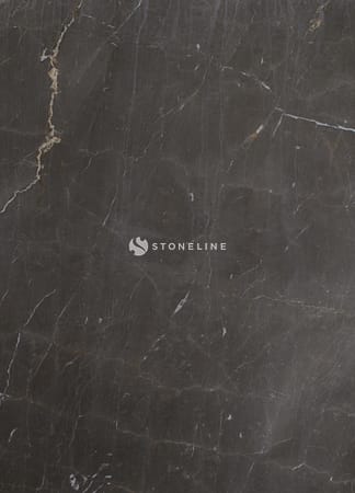 Close-up of dark marble texture with veins.