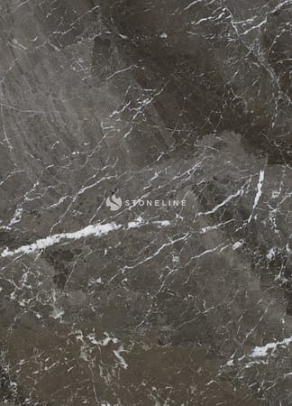 Dark marble texture with white veins.