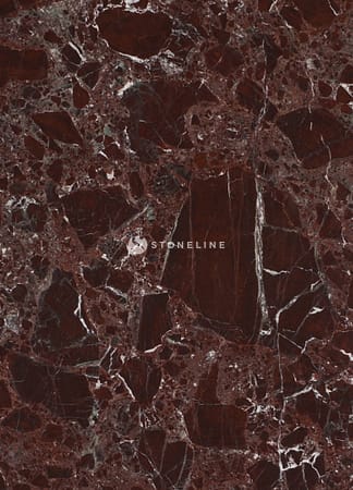 Close-up of deep red marble texture.