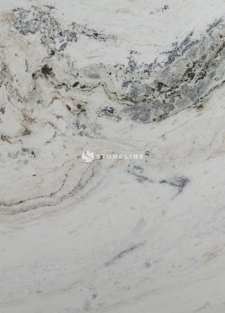 Light marble texture with green and gray veins.