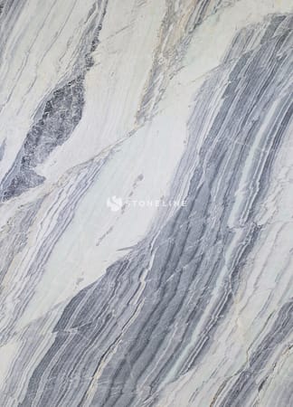 Close-up of white and gray marble texture.