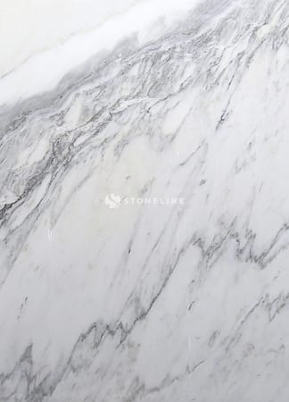 White marble surface with gray veining pattern