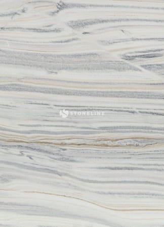 Close-up of marble texture with gray and beige veins.