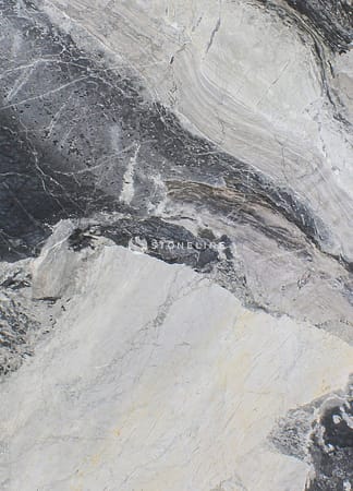 Close-up of black and white marble texture