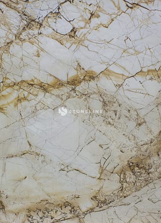 Close-up of beige and brown marble texture.