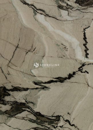 Beige marble texture with dark veins pattern.