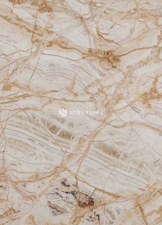 White marble with brown veins pattern
