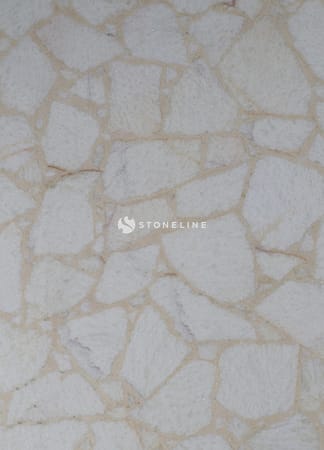 White stone tile mosaic texture background.
