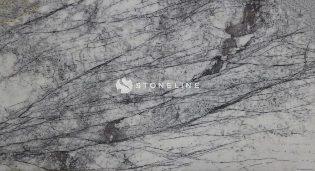 Gray and white marble texture with veins