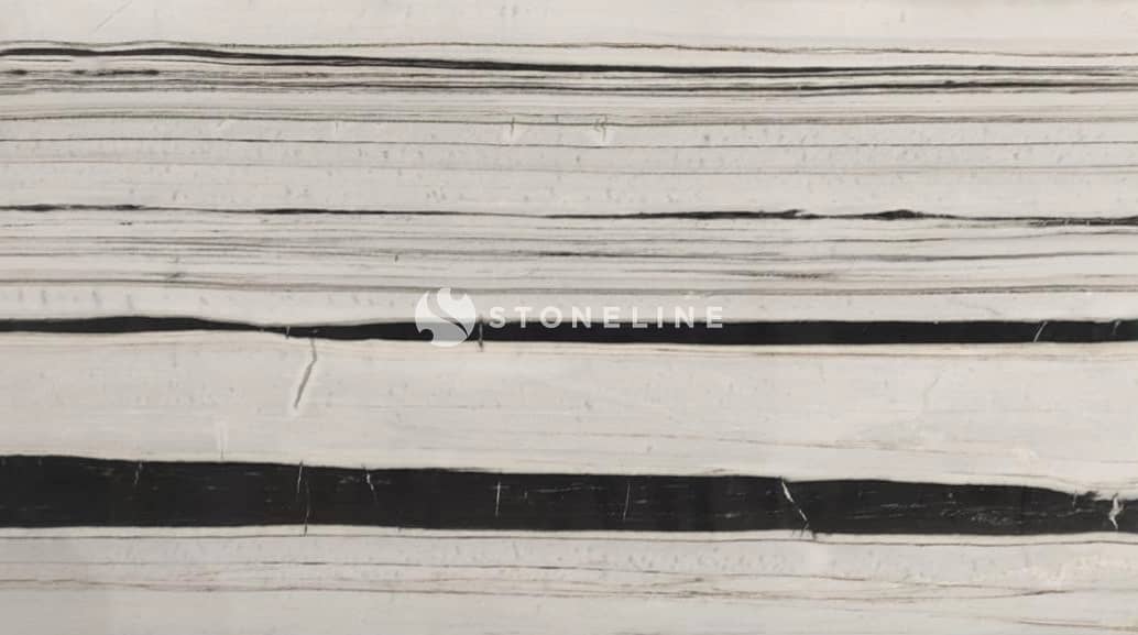 Black and white striped marble texture