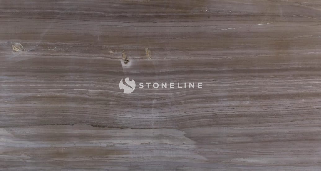 Brown marble slab with horizontal lines