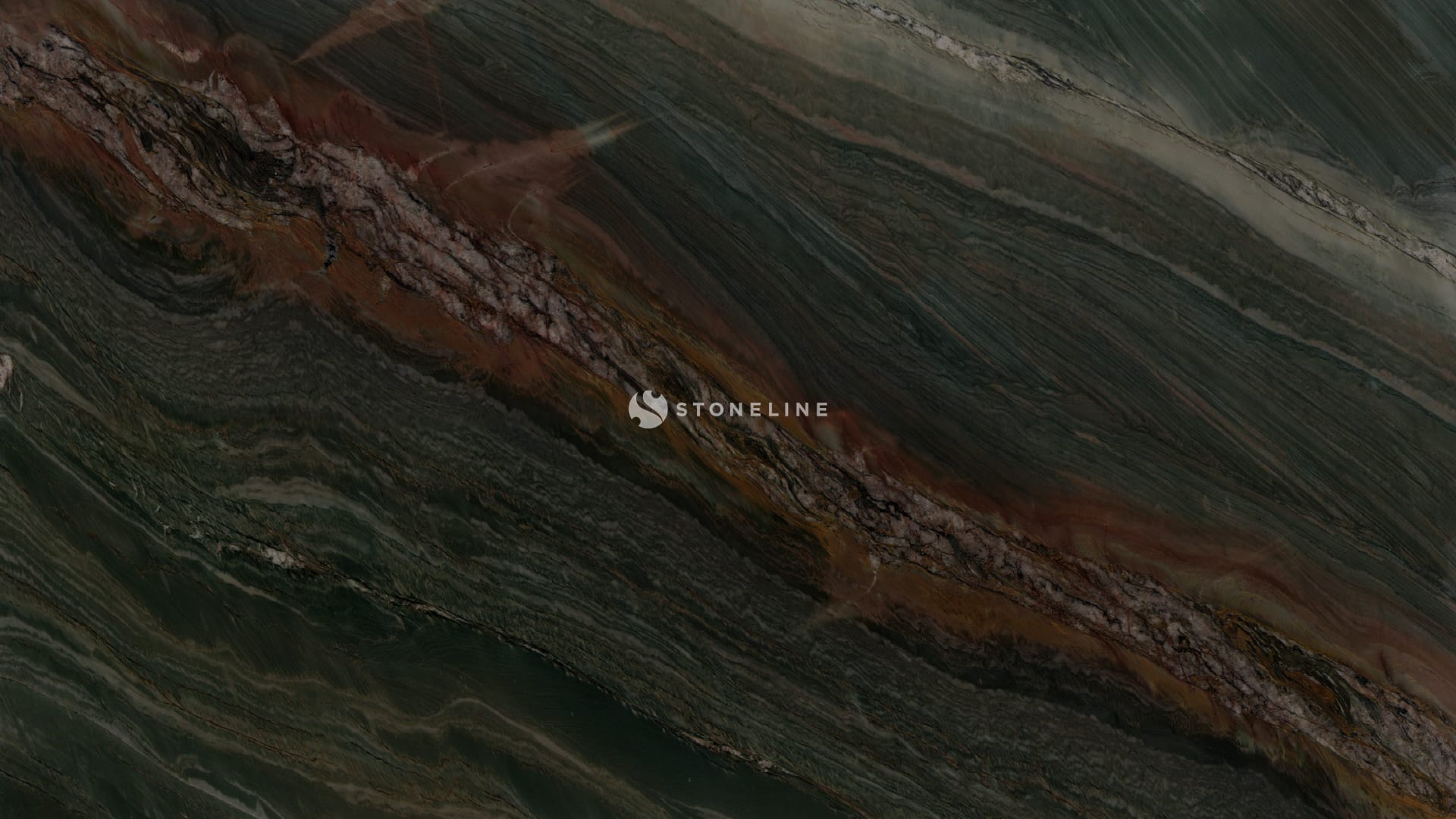 Dark green marble texture with brown veins.