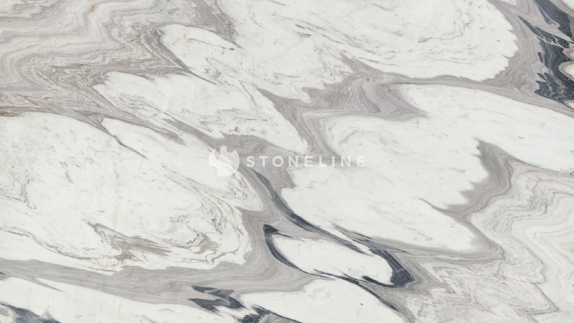 Close-up of white marble texture with gray veins.