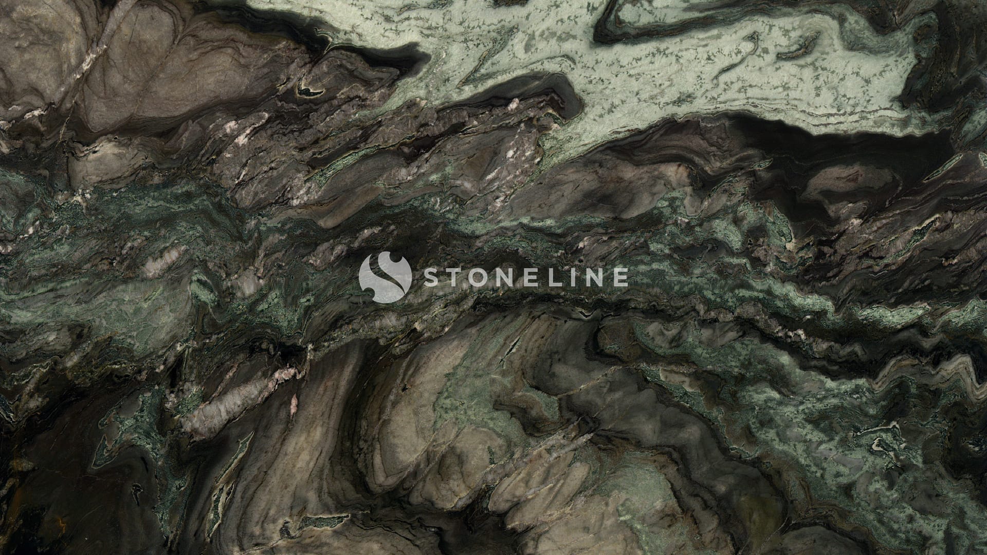 Close-up of dark green marble texture.