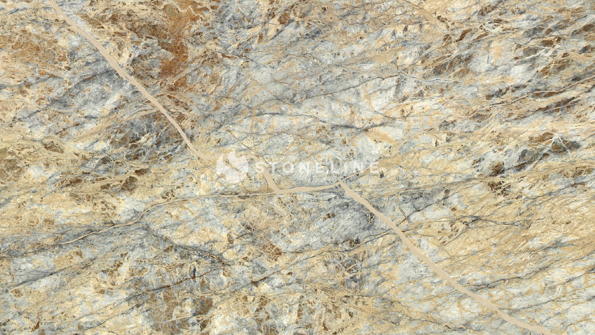 Close-up of multicolored marble texture with veins.