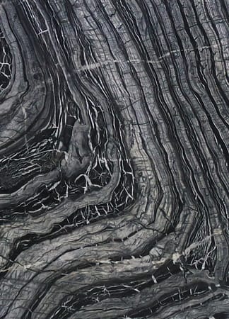 Close-up of textured gray rock layers