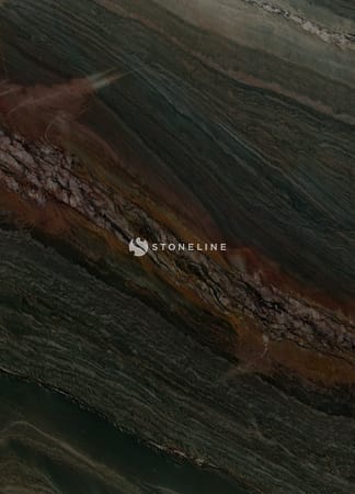 Dark green marble texture with brown veins.
