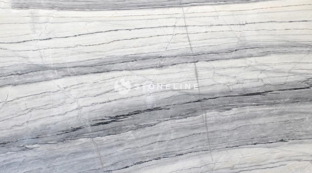 Gray and white marble texture with linear patterns.