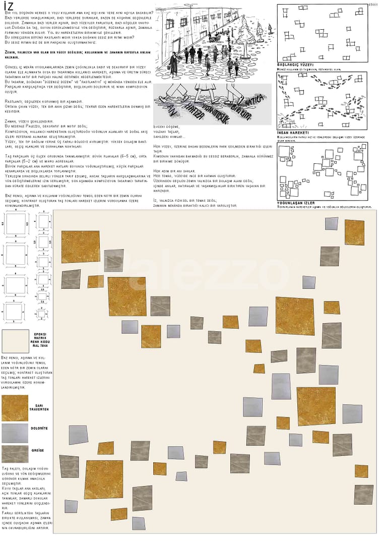 İz - Palezzo Tasarımı Öğrenci Desen Yarışması Sonuçları - 3. (Üçüncülük)