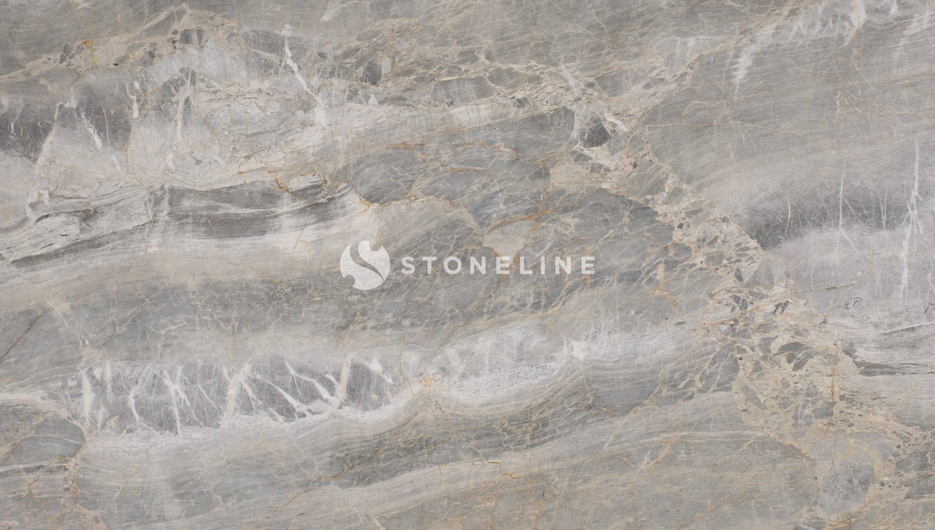 Gray stone texture with white and brown veins