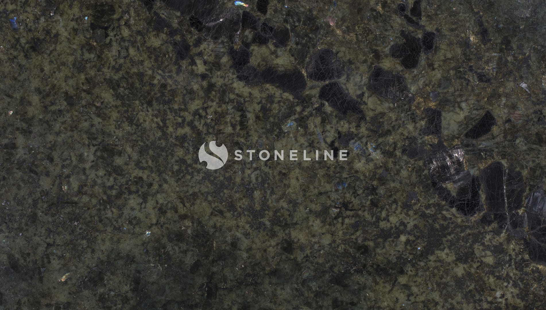 Close-up of dark green granite surface
