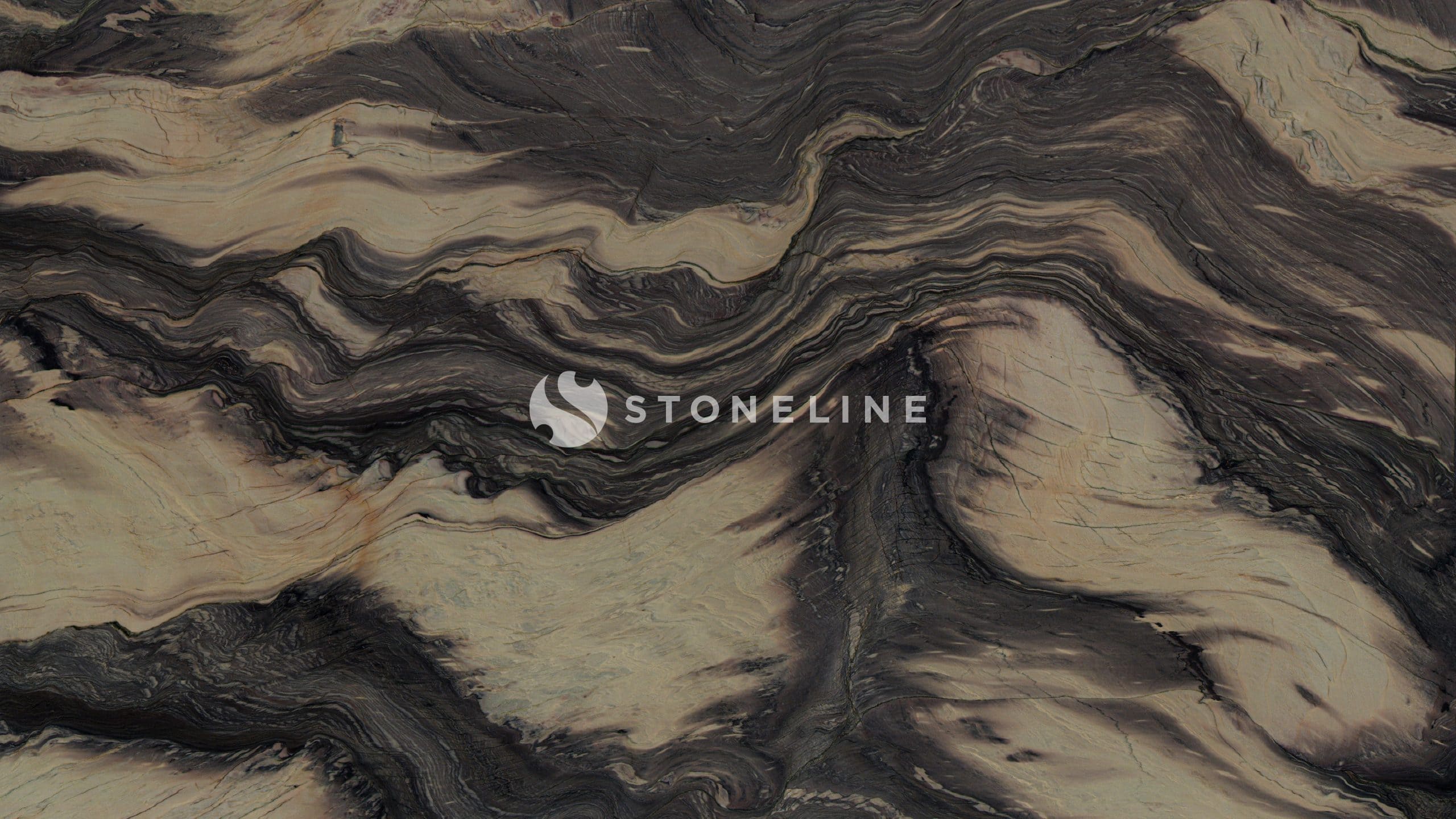 Abstract dark marble pattern with wavy lines