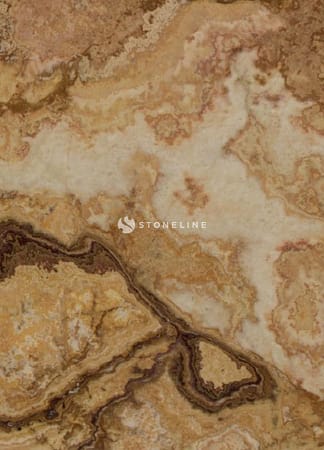 Natural stone texture with brown and beige patterns.