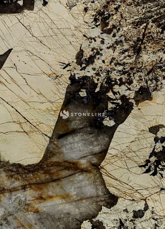 Close-up of textured brown and beige stone surface