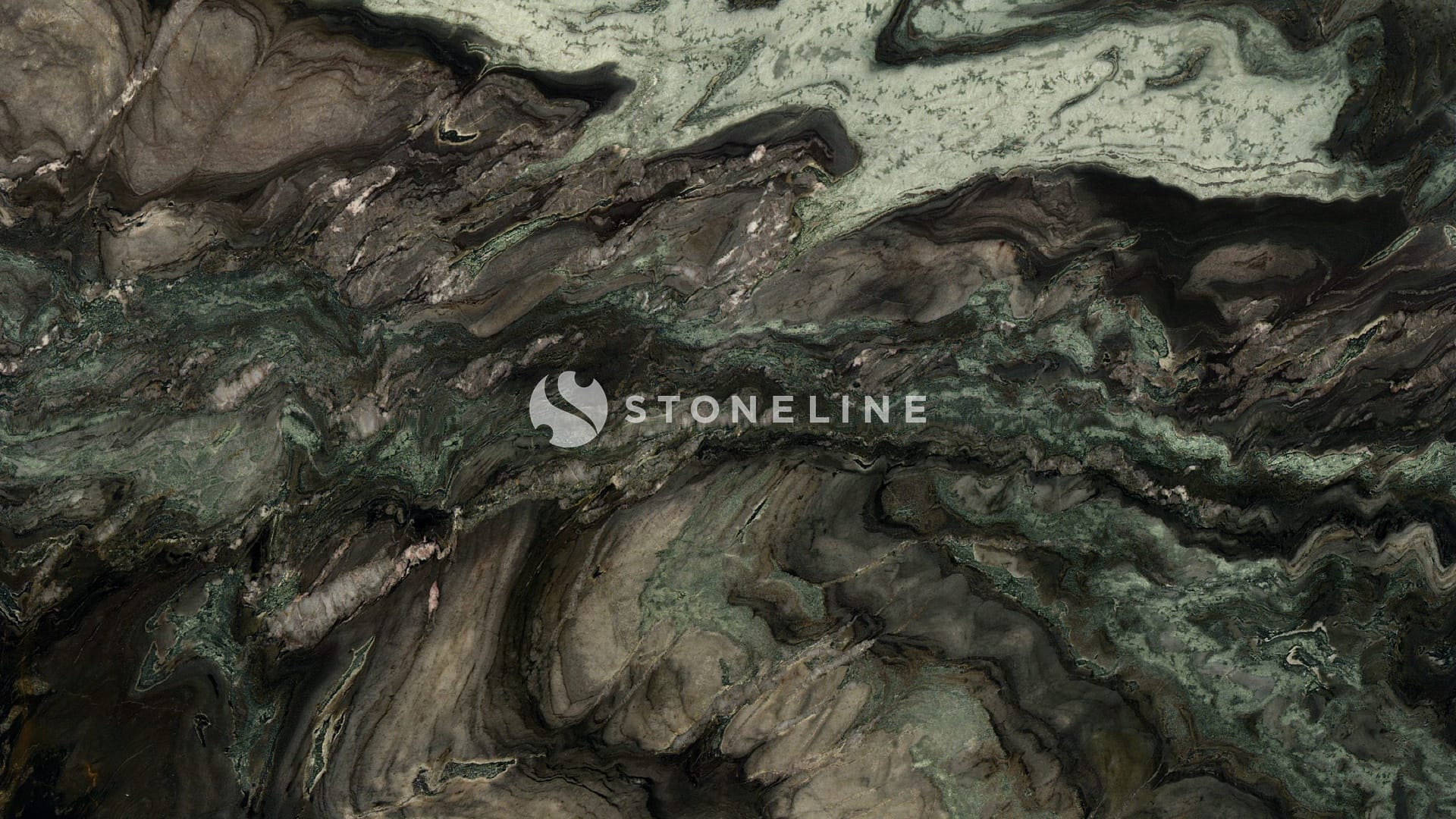 Close-up of dark green marble texture.