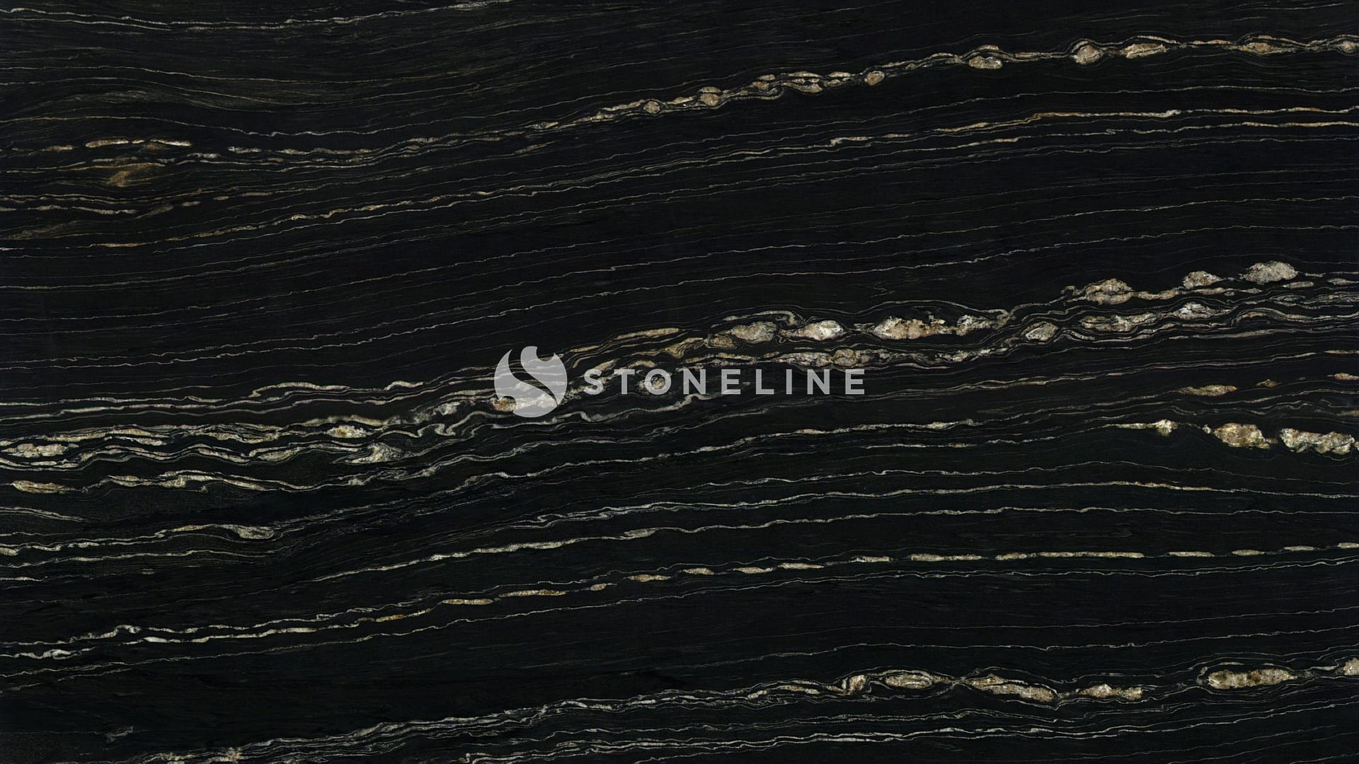 Close-up of textured black marble slab