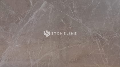 Close-up of brown marble texture with veins.