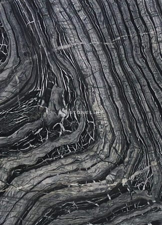 Close-up of textured gray rock layers