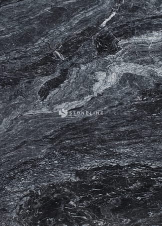 Dark, swirled marble texture with intricate patterns.