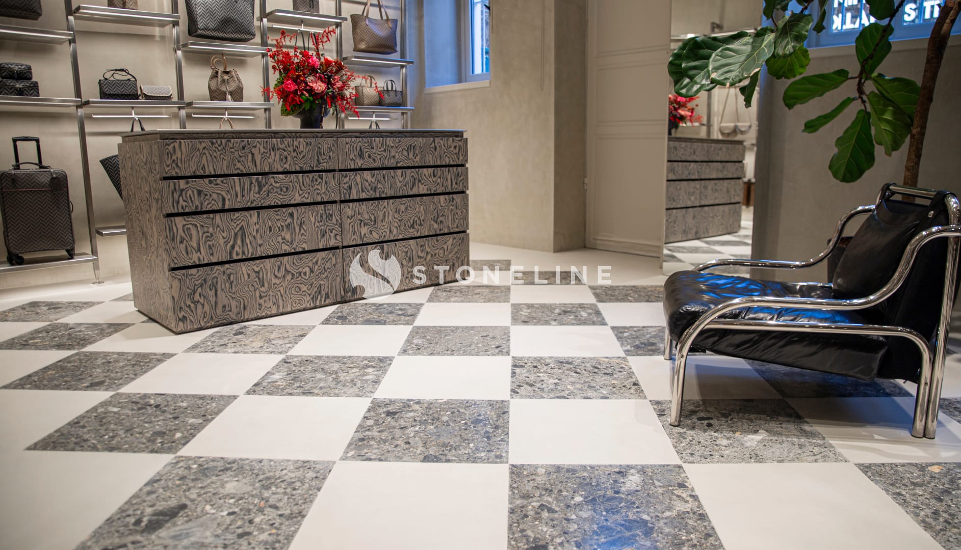 Ceppo Grey, Dove White