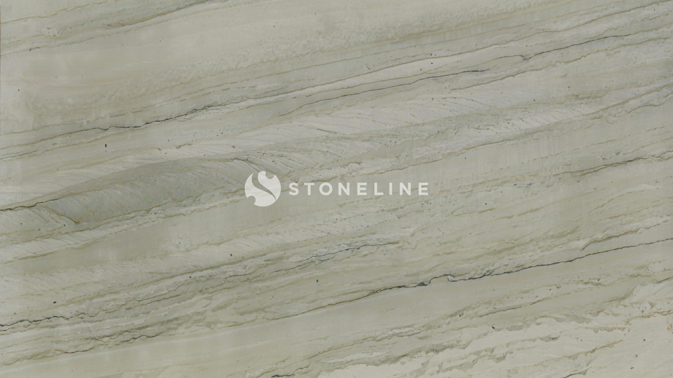 Close-up of textured stone surface with linear patterns.