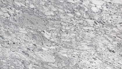 Close-up of white marble texture with gray veins.