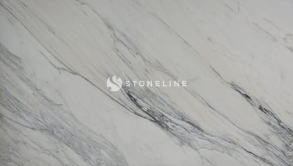 Close-up of white and gray marble texture.