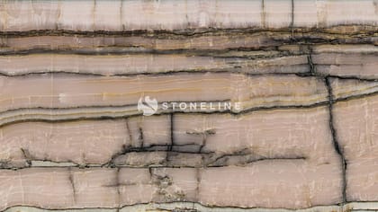 Close-up view of layered stone texture