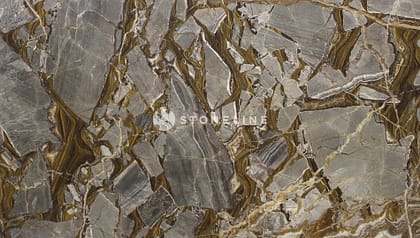 Close-up of brown and gray marble texture