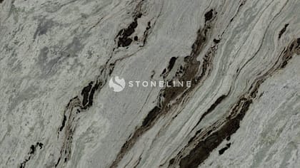 Close-up of textured marble surface with veins.