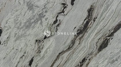 Close-up of gray marble texture with veins