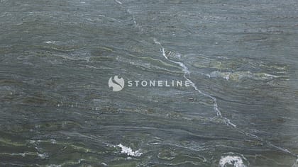 Close-up of green marble texture with white veins.