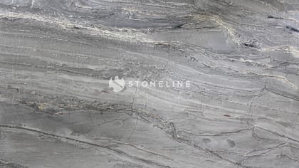 Close-up of gray marble surface with veins