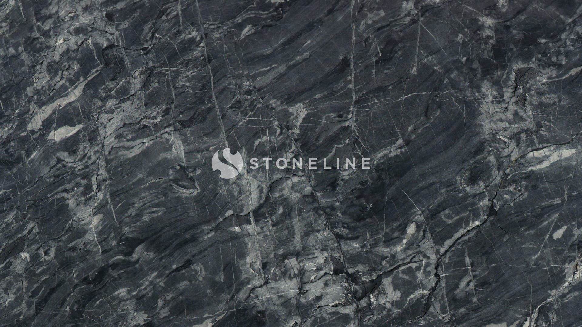 Dark textured marble surface with white veining.